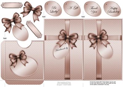 Elegant Gift Parcel Lottery Wallet Card