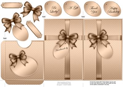 Elegant Gift Parcel Lottery Wallet Card