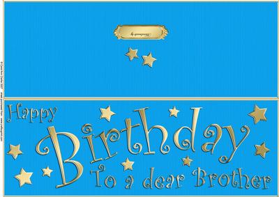 Large Dl Birthday Brother Quick Cut and Fold Card