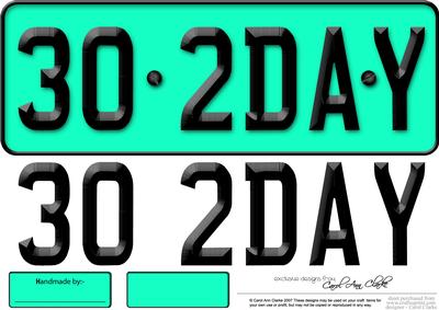 Large Dl 30th Birthday Novelty Number Plate and 3D Decoupage