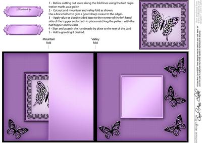 Big Butterfly - No-Hole Fold Back Card