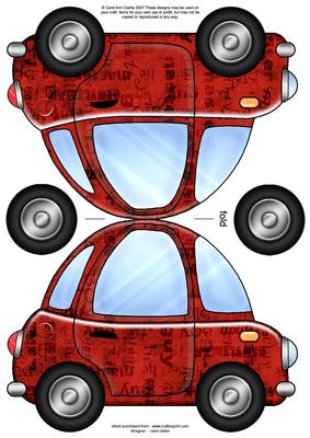 Funky Car Shaped Card