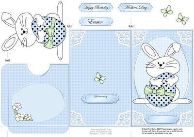 Cute Little Easter Bunny Lottery Wallet Card