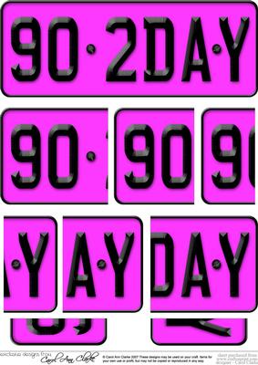 90th Birthday Fun Novelty Number Plate with Side Stacker Top