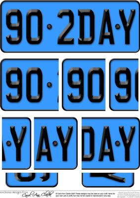 90th Birthday Fun Novelty Number Plate with Side Stacker Top