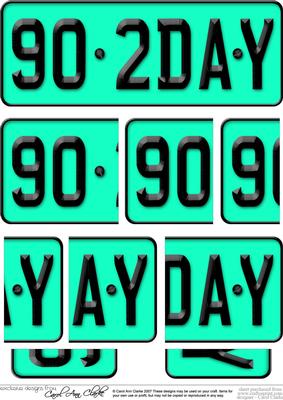 90th Birthday Fun Novelty Number Plate with Side Stacker Top