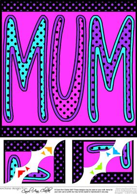 8 x 8 Mum Scalloped Corner Topper