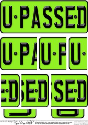 You Passed Novelty Number Plate with Side Stacker