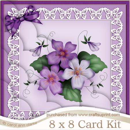 8 x 8 Pretty Viola Kit with Scalloped Corners