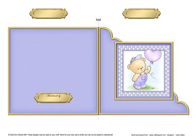 Robert's Balloon Cut and Fold Corner Card