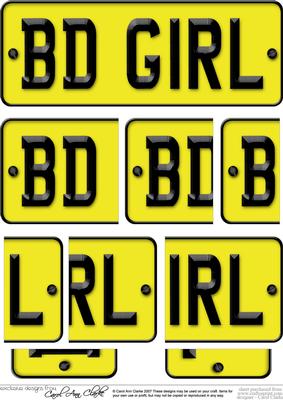 Birthday Girl Novelty Number Plate with Side Stacker
