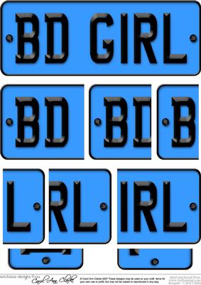 Birthday Girl Novelty Number Plate with Side Stacker