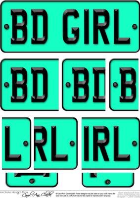Birthday Girl Novelty Number Plate with Side Stacker