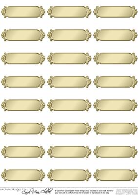 Metallic Blank Greetings Text Plates