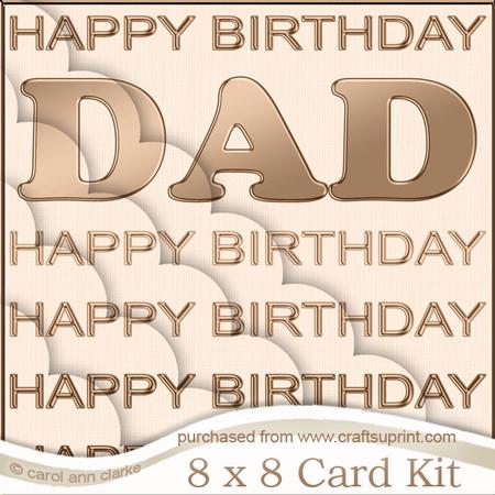 8 x 8 Dad Birthday Kit with Scalloped Corners