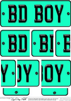 Birthday Boy Novelty Number Plate with Side Stacker