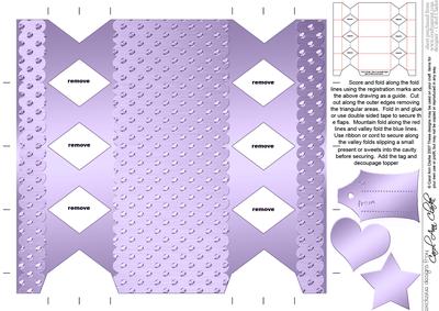 Metallic Polka Dots Cracker Shaped Treat or Favour Box