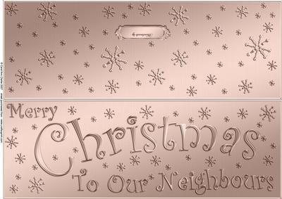 Large Dl Merry Christmas Neighbours Quick Cut and Fold Card