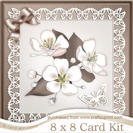 8 x 8 Apple Blossom Kit with 3D Decoupage