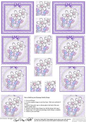 Fluttery Butterfly Pyramage Sheet