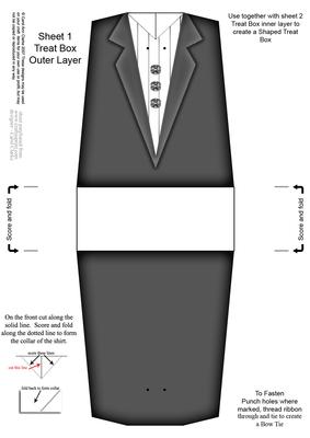 Dressed to Thrill! Shaped Treat or Favour Box Sheet 1