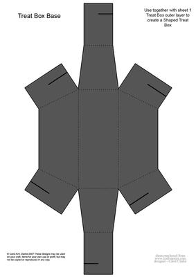 Dressed to Thrill! Shaped Treat or Favour Box Sheet 2