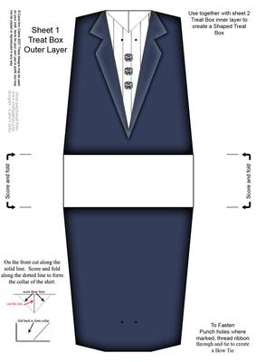 Dressed to Thrill! Shaped Treat or Favour Box Sheet 1