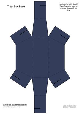 Dressed to Thrill! Shaped Treat or Favour Box Sheet 2
