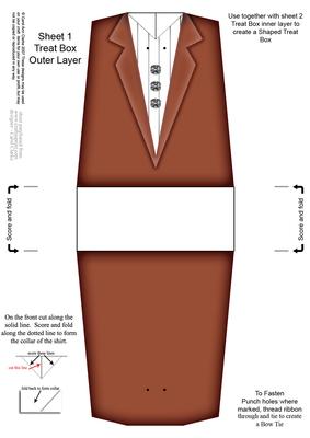 Dressed to Thrill! Shaped Treat or Favour Box Sheet 1