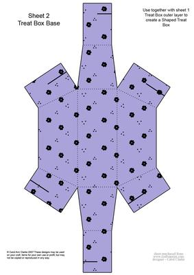 Ditsy Daisy Handbag Shaped Treat or Favour Box Sheet 2