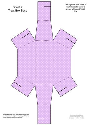 Fluttery Butterfly Shaped Treat or Favour Box Sheet 2