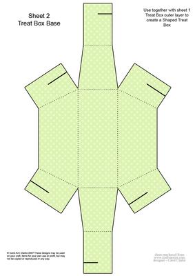 Fluttery Butterfly Shaped Treat or Favour Box Sheet 2