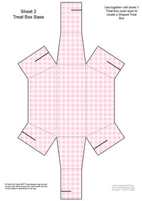 Wedding Cake Shaped Treat or Favour Box Sheet 2
