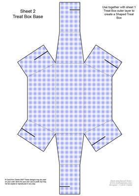 Wedding Cake Shaped Treat or Favour Box Sheet 2