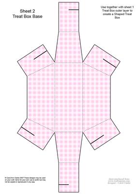 Wedding Cake Shaped Treat or Favour Box Sheet 2