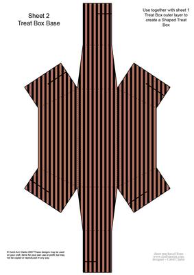 Zebra Striped Handbag Shaped Treat or Favour Box Sheet 2