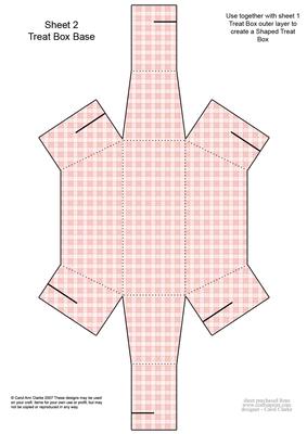Fluttery Butterfly Shaped Treat or Favour Box Sheet 2