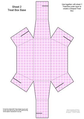 Fluttery Butterfly Shaped Treat or Favour Box Sheet 2