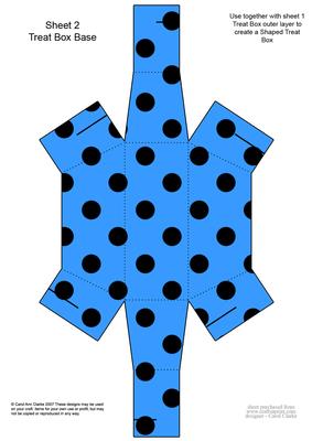 Dotty Dots Handbag Shaped Treat or Favour Box Sheet 2