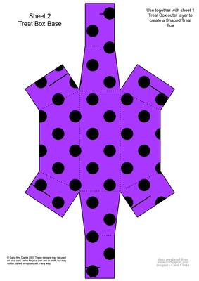 Dotty Dots Handbag Shaped Treat or Favour Box Sheet 2
