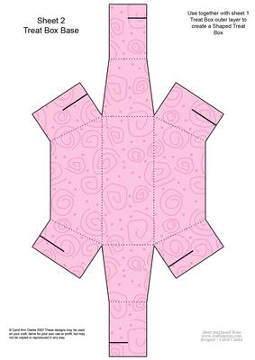 Fluttery Butterfly Shaped Treat or Favour Box Sheet 2