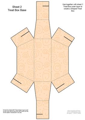 Fluttery Butterfly Shaped Treat or Favour Box Sheet 2