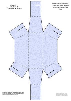 Fluttery Butterfly Shaped Treat or Favour Box Sheet 2