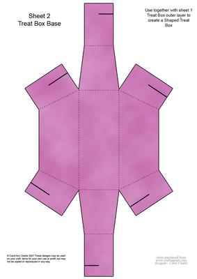 Pretty Frilly Handbag Shaped Treat or Favour Box Sheet 2