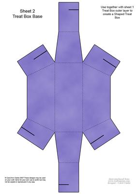 Pretty Frilly Handbag Shaped Treat or Favour Box Sheet 2