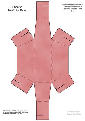 Pretty Frilly Handbag Shaped Treat or Favour Box Sheet 2