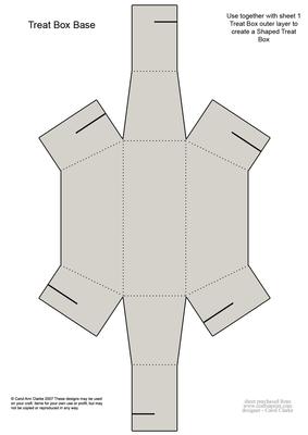 Dressed to Thrill! Shaped Treat or Favour Box Sheet 2