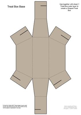 Dressed to Thrill! Shaped Treat or Favour Box Sheet 2