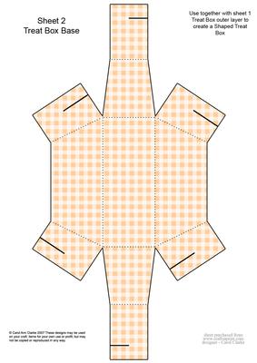 Wedding Cake Shaped Treat or Favour Box Sheet 2