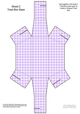 Wedding Cake Shaped Treat or Favour Box Sheet 2